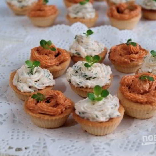 Рецепт тарталеток с сыром и зеленью