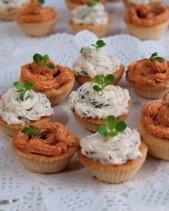 Тарталетки с сыром и зеленью