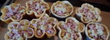 тарталетки с ветчиной и сыром. Шаг 6