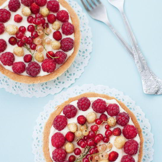 Рецепт тарталеток с ягодами и сливочно-сырным кремом