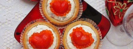 закуска в тарталетках с несладкой начинкой для влюбленных. Шаг 7