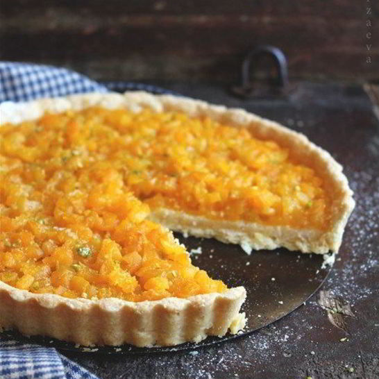 Рецепт абрикосового тарта с миндальным кремом и ванилью