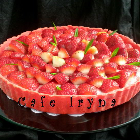 Рецепт клубничного тарта с фундуком