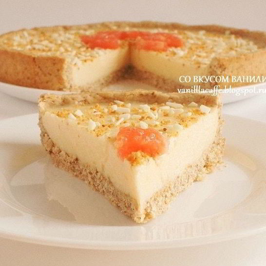 Рецепт миндального тарта с грейпфрутовым кремом, белым шоколадом и маскарпоне