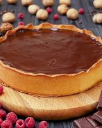 Шоколадно-малиновый тарт