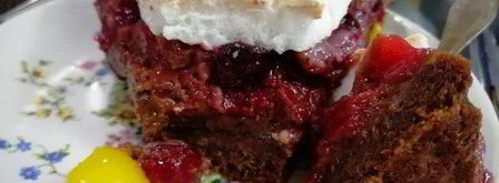 шоколадный теплый тарт с вишнями и сливами. Шаг 20