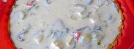 сметанный тарт с овощами и фетой. Шаг 12