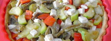 сметанный тарт с овощами и фетой. Шаг 10