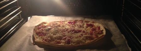 тарт фламбе с беконом. Шаг 15