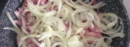 тарт фламбе с беконом. Шаг 5