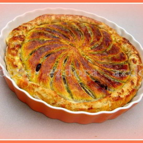 Рецепт тарта с домашним марципаном из миндаля и грецких орехов