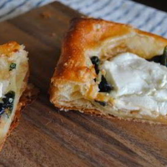 Рецепт тарта с козьим сыром и шпинатом