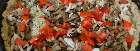 тарт с курицей, грибами и сладким перцем. Шаг 8