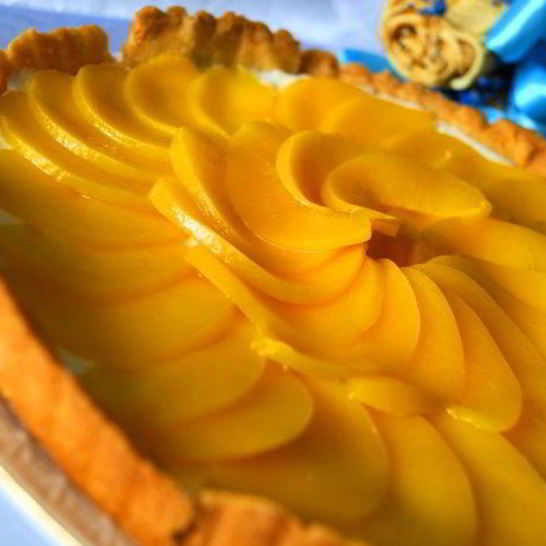 Рецепт тарта с маскарпоне и персиками