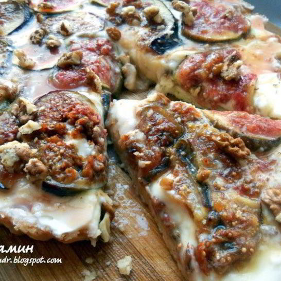 Рецепт тарта с маскарпоне, инжиром и медовым соусом