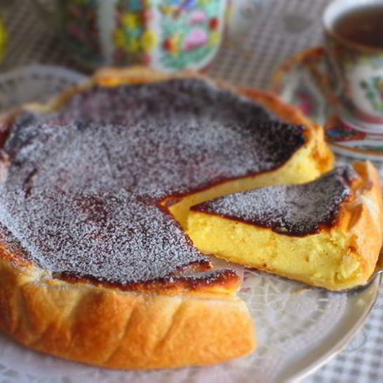 Рецепт тарта с нежной творожно-ванильной начинкой