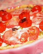 Тарт с помидорами, фетой и зеленью