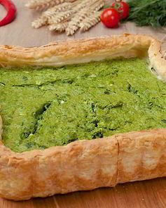 Тарт с зеленым горошком