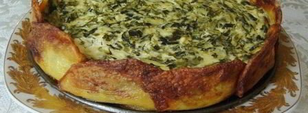 творожный тарт с зеленью в картофельной корочке. Шаг 4