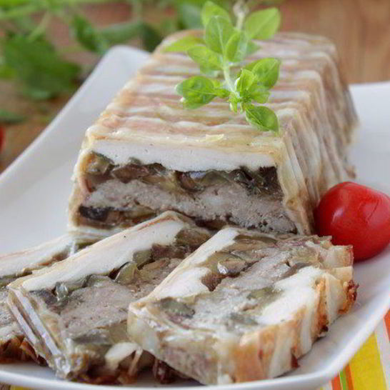 Рецепт террина с баклажанами и шампиньонами