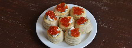 волованы с красной икрой. Шаг 8