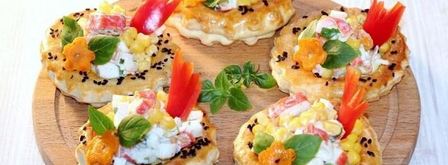 волованы с салатом из крабовых палочек. Шаг 9