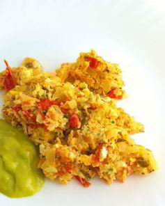 Яичница с помидорами