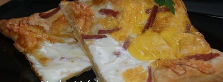 яичница на слоеном тесте. Шаг 7