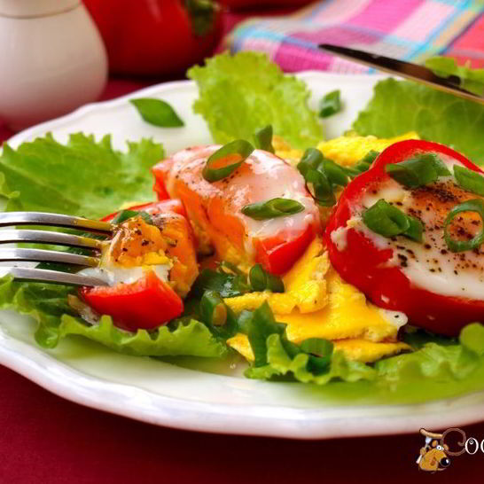 Рецепт яичницы в перце