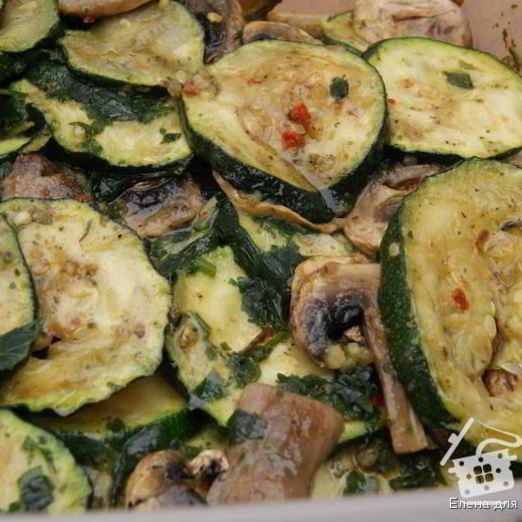 Закуска Грибы & цуккини