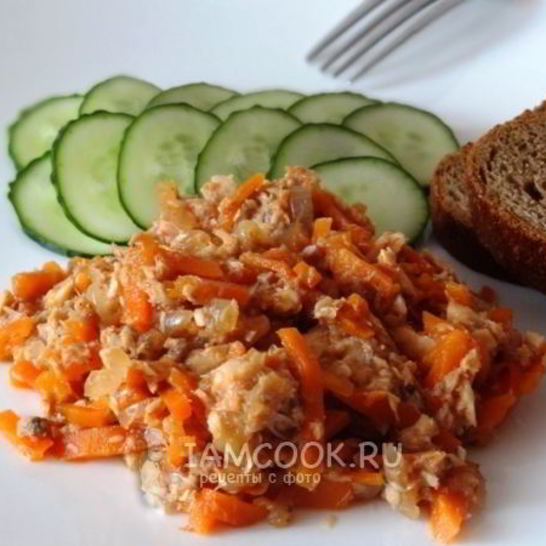 Рецепт закуски из консервированной горбуши