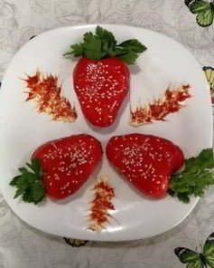 Закуска из зеленого горошка и сельди