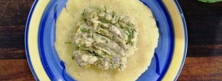 закуска из зеленого горошка и сельди. Шаг 5