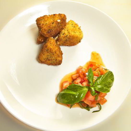 Рецепт жареного сыра сулугуни с томатами