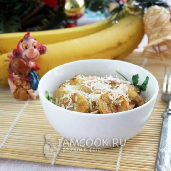 Рецепт жареных бананов с сыром