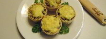 жульен в тарталетках с грибами. Шаг 9